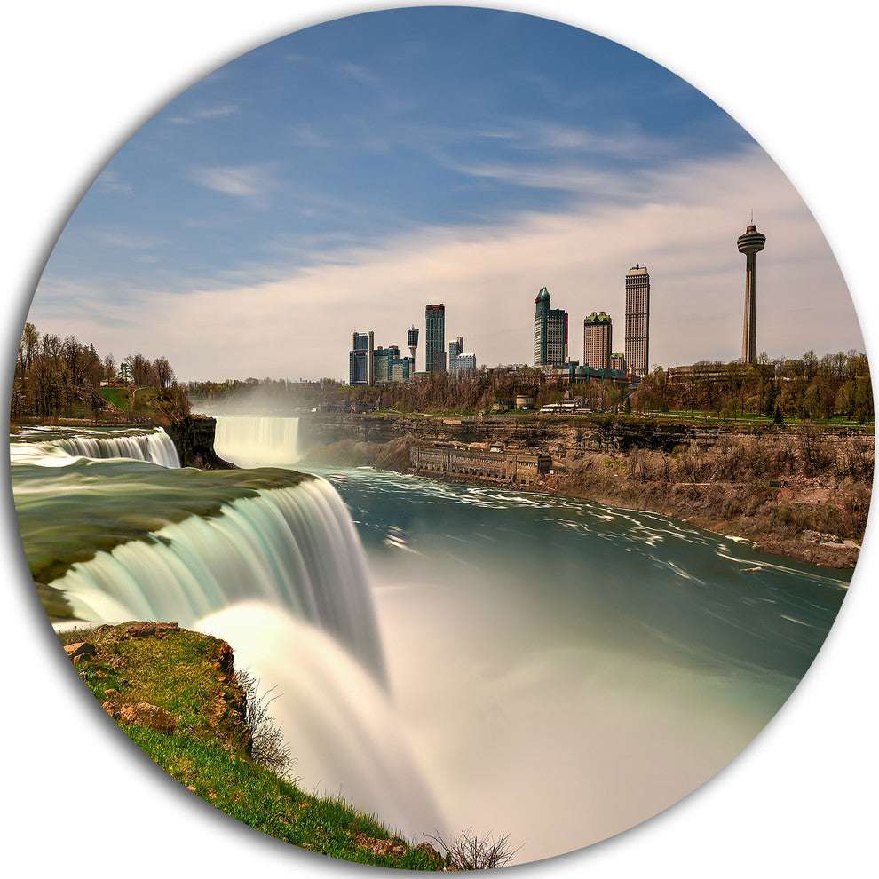 American Falls At Niagara Falls, Round Wall Art Landscape, 36"