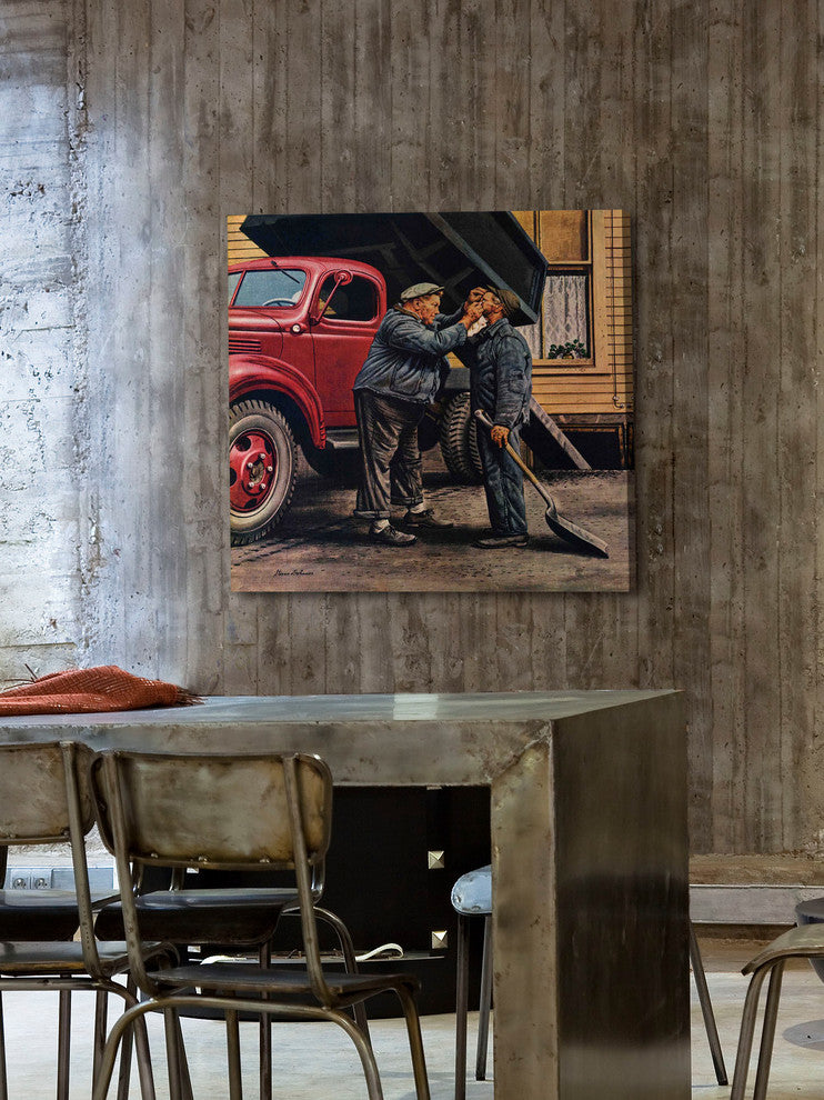 "Speck of Coal" Painting Print on Canvas by Stevan Dohanos
