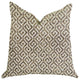 Omni Truffle Brown Shades Maze Luxury Throw Pillow, 20"x20"