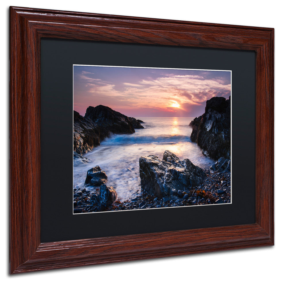 Blanchette Photography 'Rocky Cove', Wood Frame, Black Matte, 14"x11"