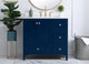 Sadie 36" Single Bathroom Vanity, Blue With Backsplash