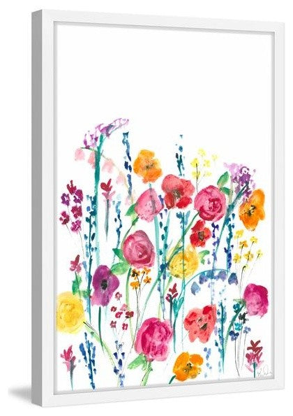 "Fleurs G n reuses" Framed Painting Print, 16"x24"