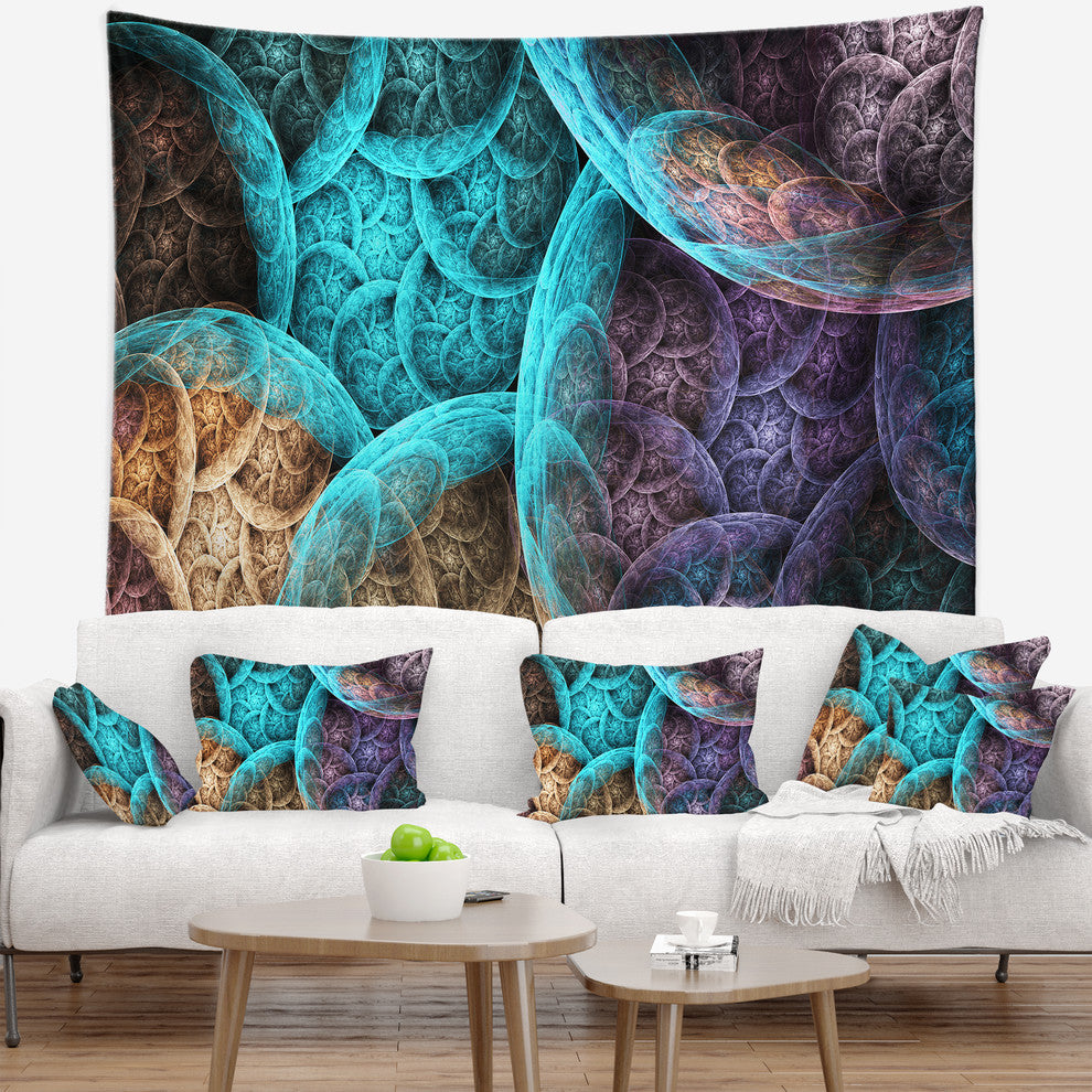 Colorful Dramatic Clouds Abstract Wall Tapestry, 39"x32"