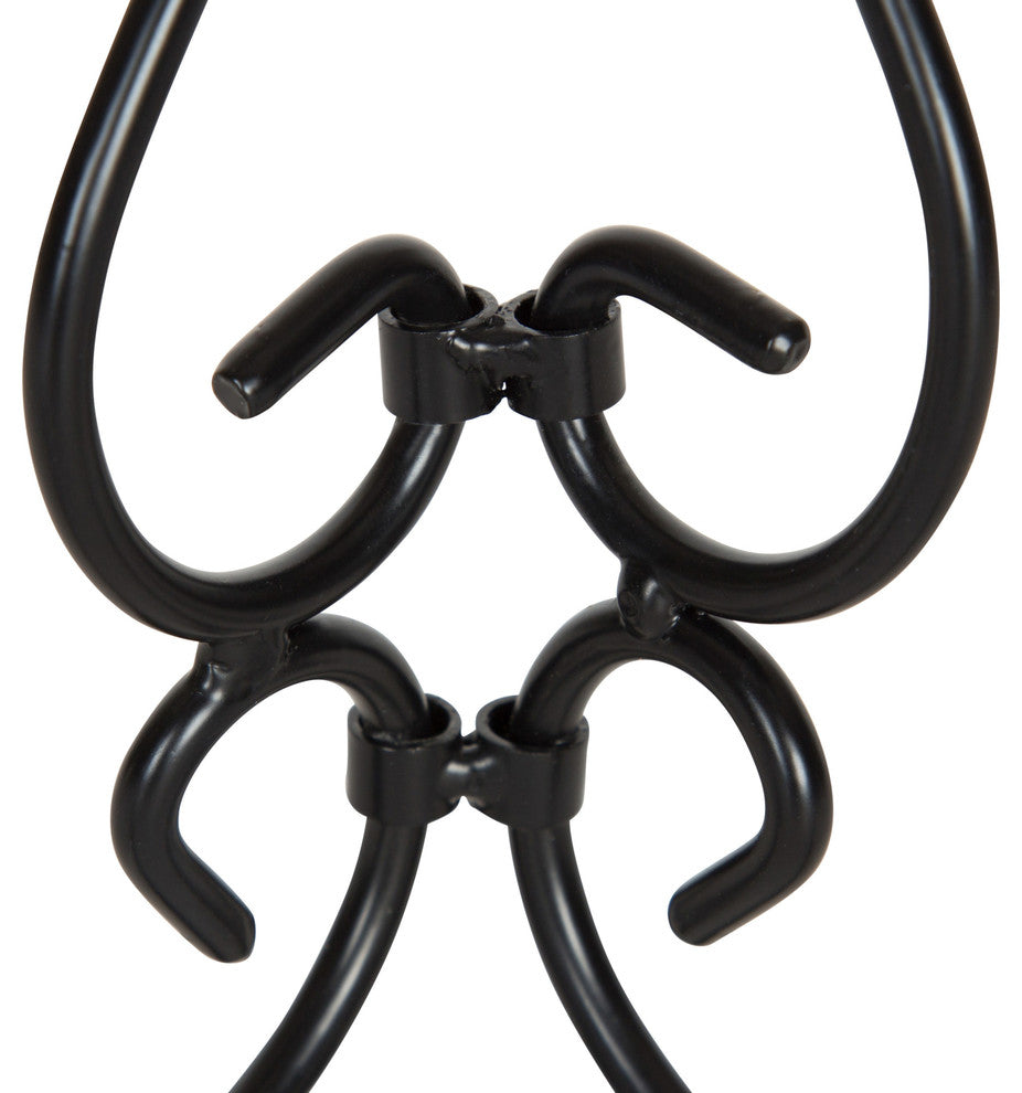 Scroll Metal Easel Display Stand, Black 6 Pieces