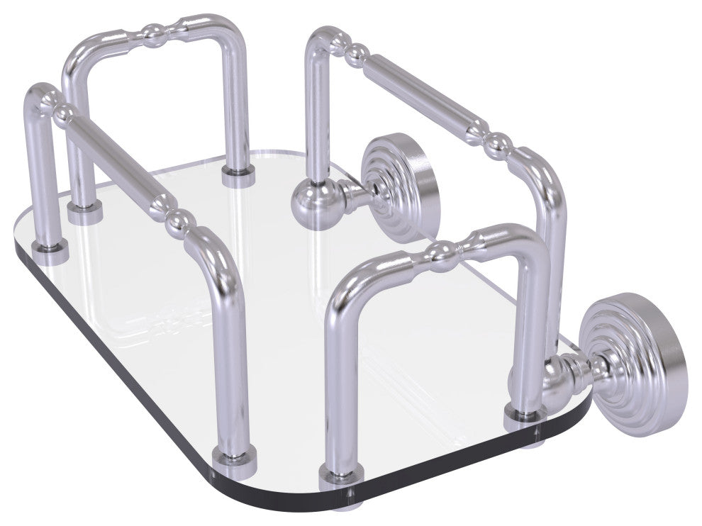 Waverly Place Wall Mounted Guest Towel Holder, Satin Chrome