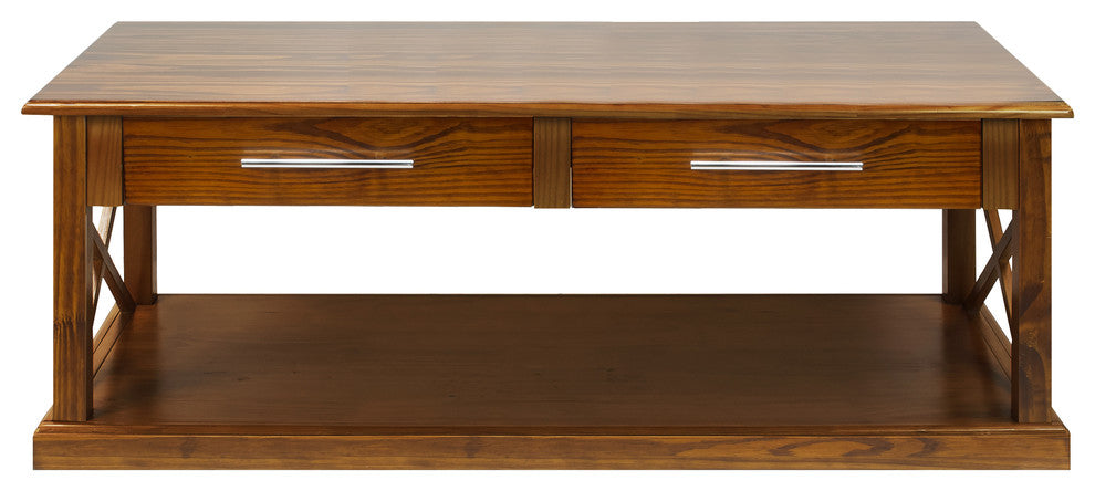 Bay View Coffee Table, Warm Brown