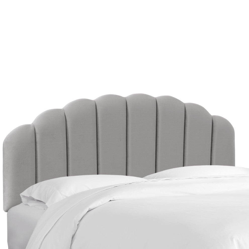 Full Headboard, Velvet Steel Gray