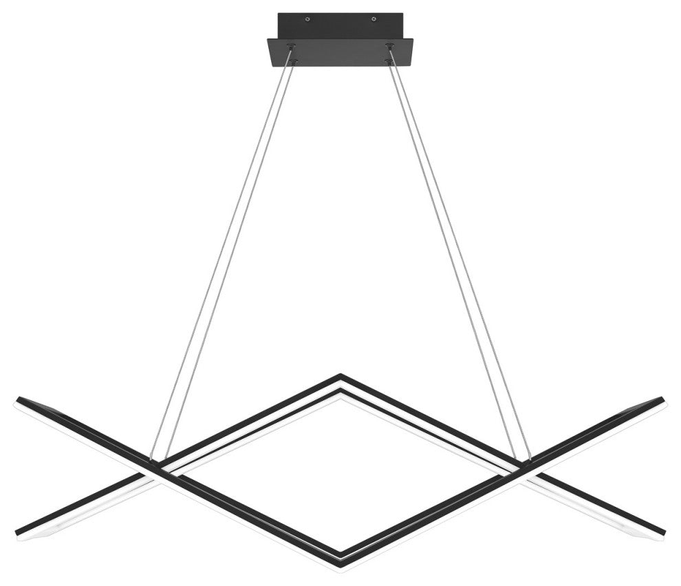 Quoizel PCNEW136MBK LED Linear Chandelier, Matte Black Finish