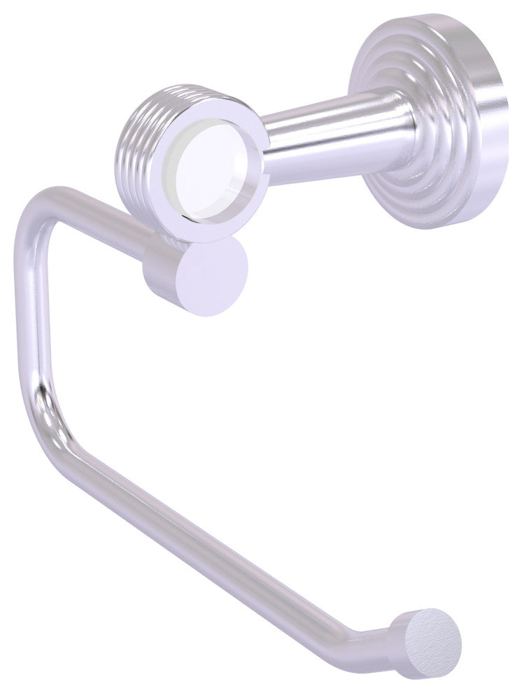 Pacific Beach Euro Style Groovy Accent Toilet Tissue Holder, Satin Chrome