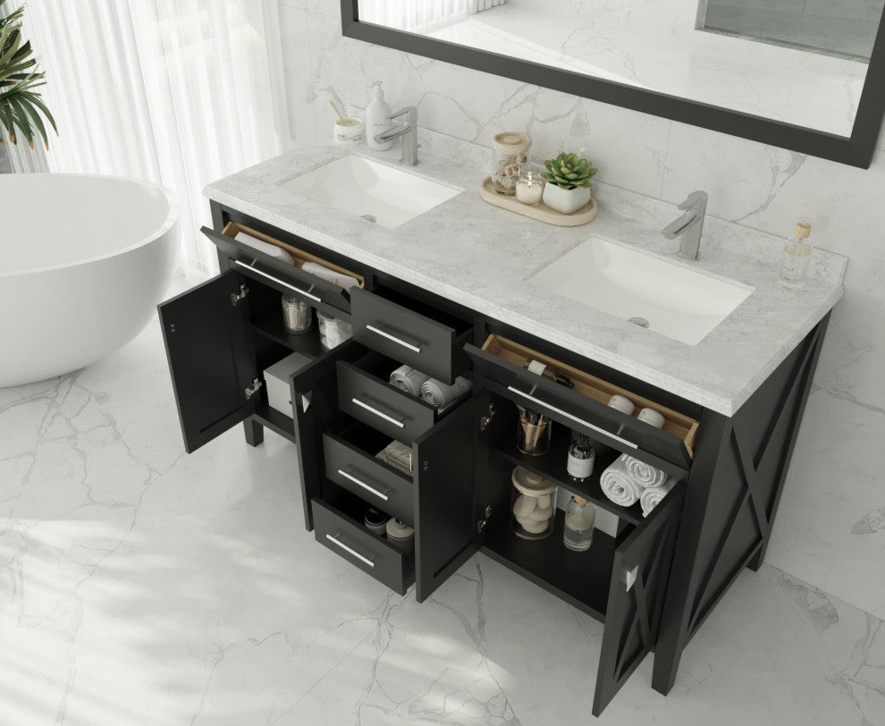 Wimbledon Vanity, Espresso, 60"