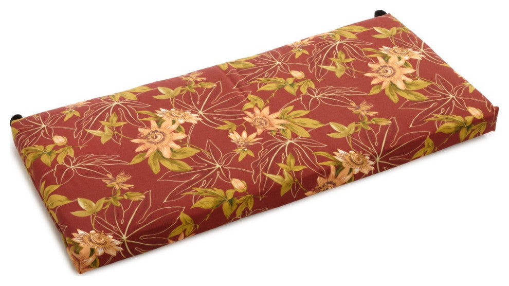 45"x19" Outdoor Spun Polyester Loveseat Cushion, Passion Ruby