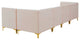 Alina Velvet Modular L-Shaped Modular Sectional, Pink, 5-Piece: 3 Armless Chair, 2 Corner Chair