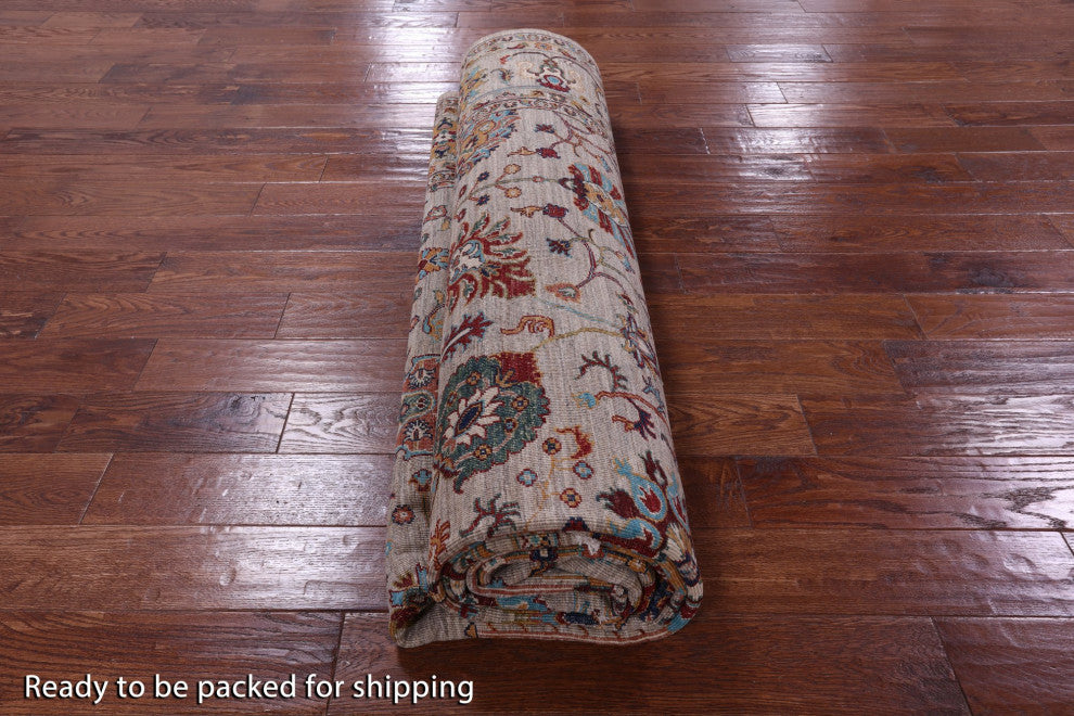 9' 1" X 12' 1" Persian Tabriz Hand Knotted Wool Rug Q11310