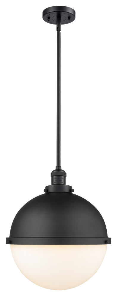 Innovations 201S-BK-HFS-121-BK-LED Hampden 1 Light Pendant, Matte Black
