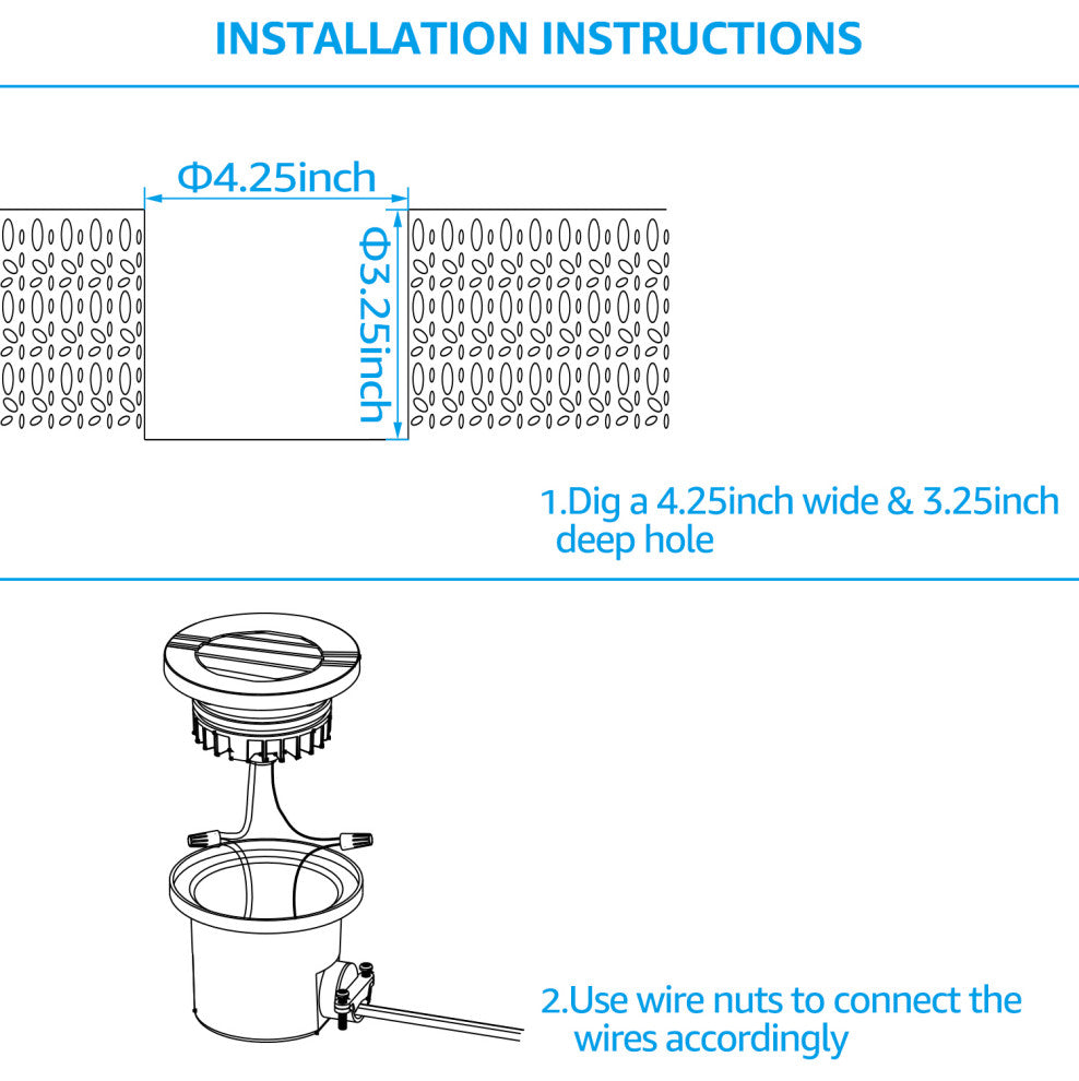 LEONLITE 6-Pack 6W Well Lights LED Low Voltage 12-24V