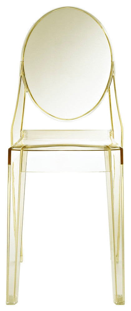 Modern Contemporary Kitchen Dining Side Chair Yellow, Outdoor or Indoor