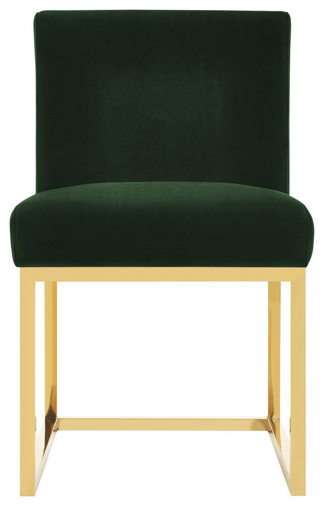Haute Forest Green Velvet Chair
