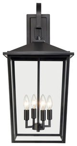 4 Light 13 in. Powder Coated Black Outdoor