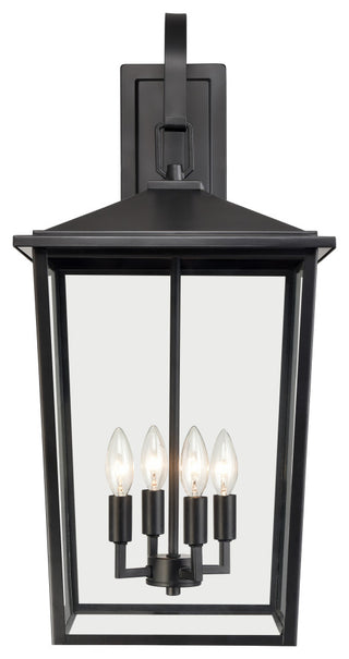 4 Light 13 in. Powder Coated Black Outdoor