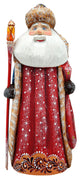 Twinkle-Yuletide Red Santa Wood Carved