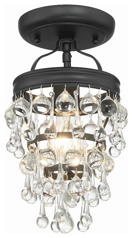 CRYSTORAMA Calypso 1 Light Matte Black Ceiling Mount