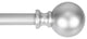 Curtain Rod With Round Finials, Adjustable Length 48-86", Nickel