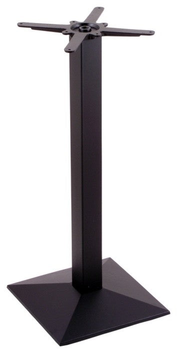 Holland Bar Stool 217 Black Cast Iron Bar H Base, Square Foot