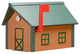 Poly Roof Standard Mailbox, Cedar & Turf Green, Matching Roof