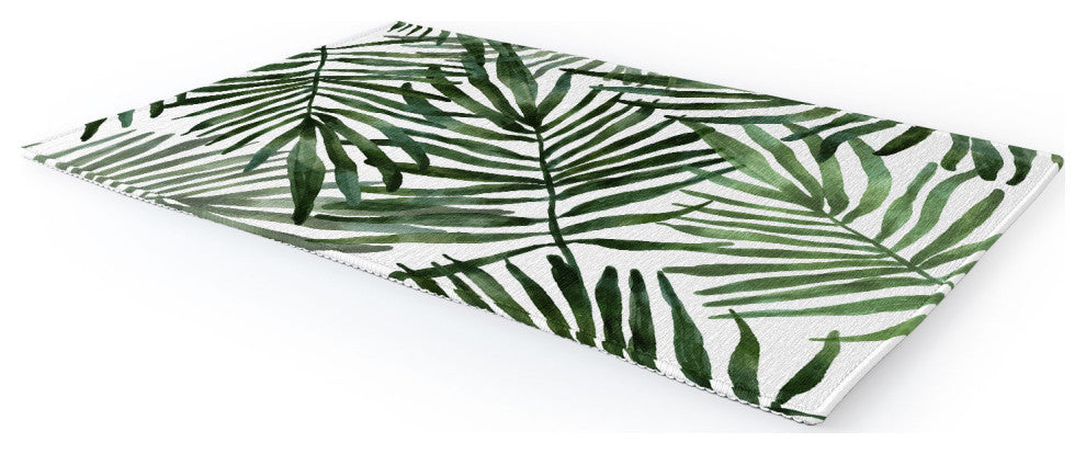 Marta Barragan Camarasa Watercolor simple leaves Area Rug
