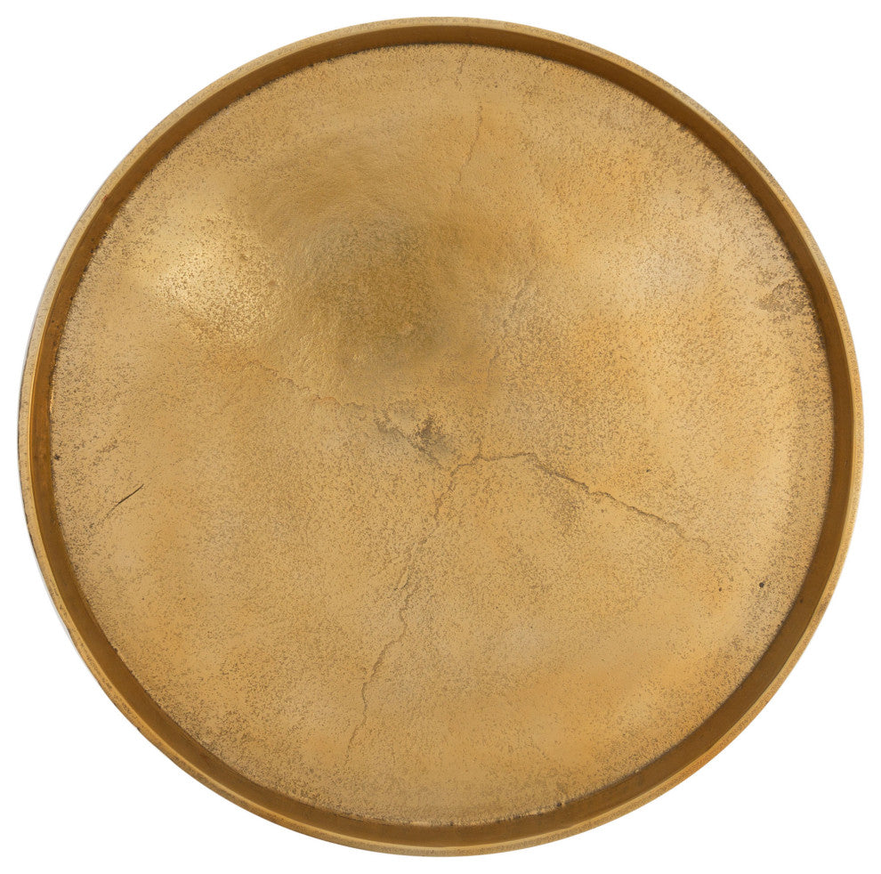 Set of 2 Como Accent Tables Antique Gold