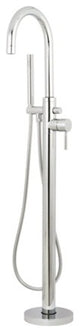 Kingston Brass Freestanding Tub Faucet With Hand Shower, Polished Chrome