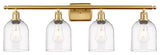 Ballston-Bella 4-Light 36" Bath Vanity Light, Satin Gold, Clear