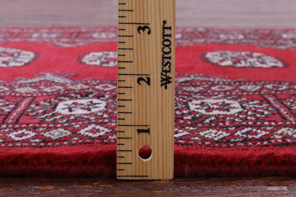 Signed Silky Bokhara Handmade Runner Rug 2' 7" X 8' 6" - Q13774