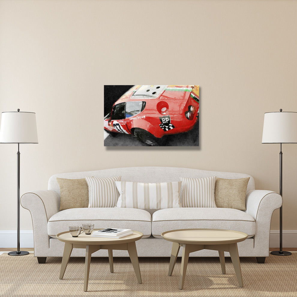 "Ferrari Reear Detail Watercolor" Fine Art Print