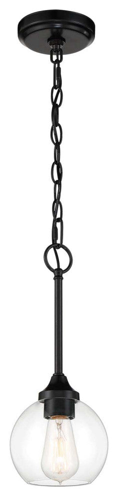 Glenda Mini Pendant 1  Light  Flat Black