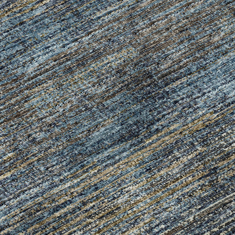Premium Machine Washable Mayfield AMF32 Blue 9' x 12' Rug