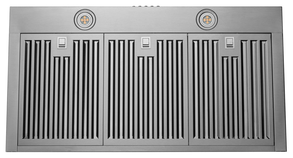 Hauslane | Chef Series Range Hood WM-530SS Pro European Style Kitchen Extractor, Matte Black, 36"