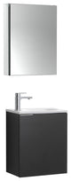 Valencia 20" Black Wall Hung Bathroom Vanity Set, Cabinet, Faucet, FFT3111BN