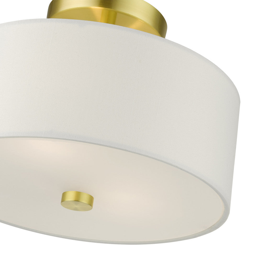 Satin Brass Timeless, Transitional, Versatile, Semi Flush