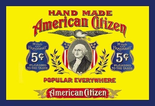 American Citizen Cigars- Gallery Wrapped Canvas Art 28" x 42"