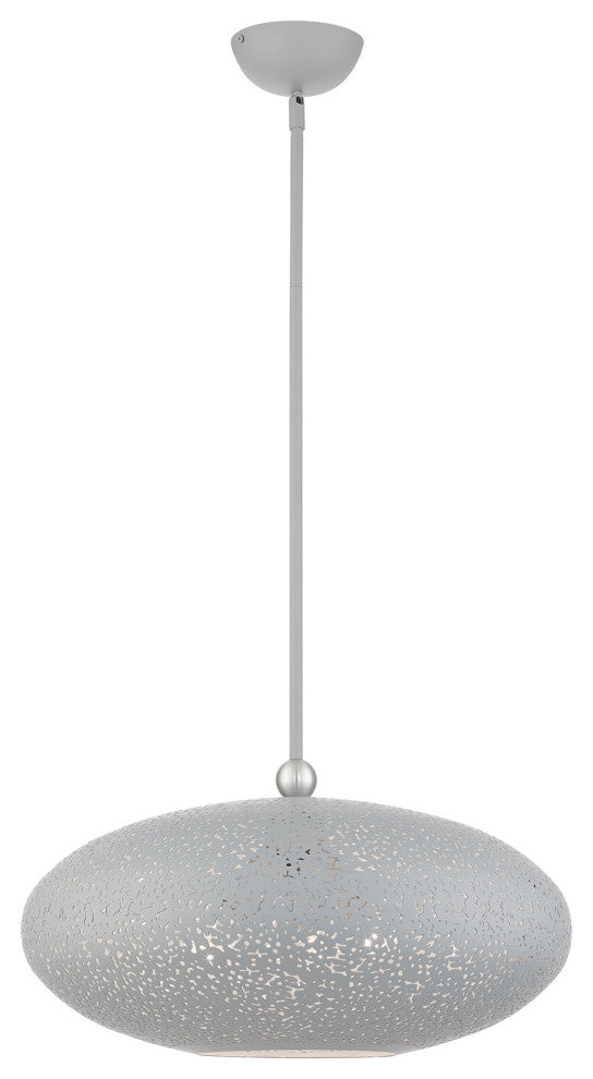 Livex Lighting Charlton 3 Light Nordic Gray, Brushed Nickel Large Pendant