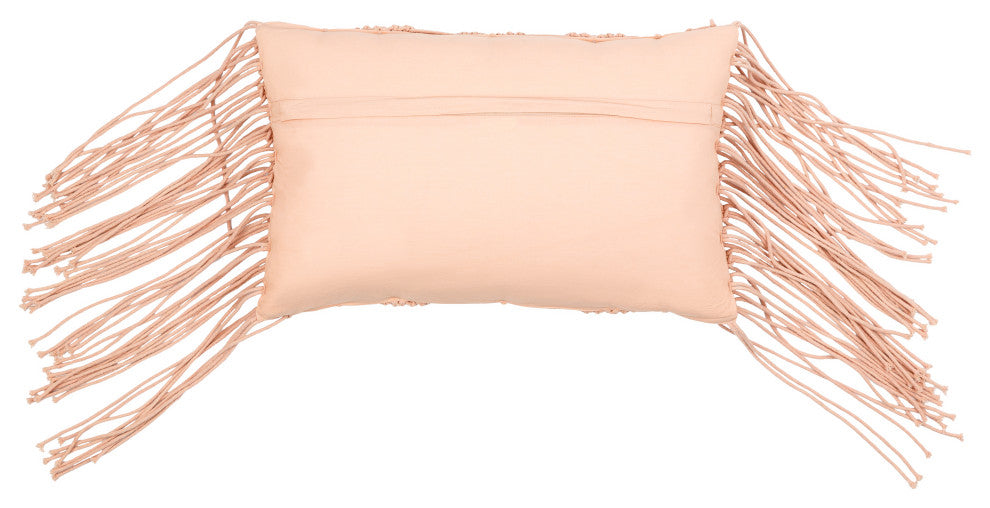 Surya Punta Dusty Pink Pillow Shell With Polyester Insert 18"H X 18"W
