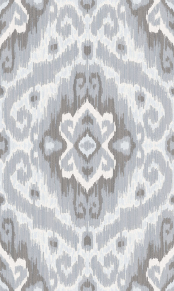Grey Bohemian Ikat Peel & Stick Wallpaper