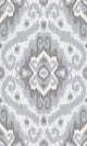 Grey Bohemian Ikat Peel & Stick Wallpaper