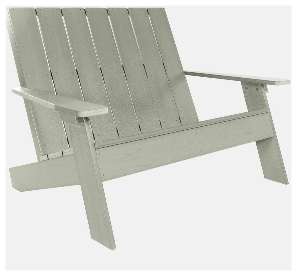 Italica Modern 4-Piece Adirondack Outdoor Set, Eucalyptus