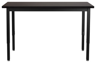 NPS Steel Height Adjustable Science Lab Table, 24 X 72, Phenolic Top