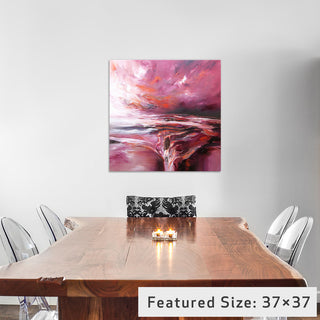 "Sunset Bay" by JA Art Canvas Print, 18"x18"