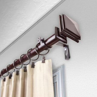 Wilson 1" Curtain Rod, Mahogany, 48-84"