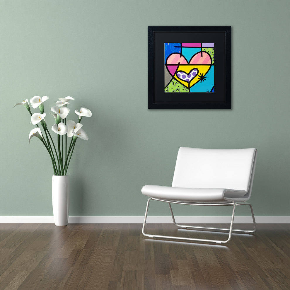Roberto Rafael 'Big Heart I' Matted Framed Art