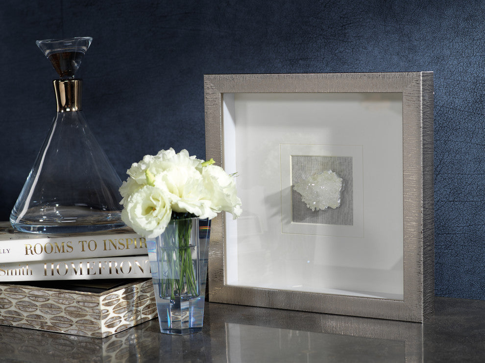 Muzo Silver Framed Crystal Wall Decor, 12"x12"